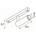 SLV Proyector para raíl GRIP! S apto para puestos de trabajo VDU IP20, dorado, negro, barnizado regulable