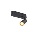 SLV Luminaria de techo GRIP!M SINGLE IP20, dorado, negro, barnizado regulable