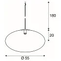 SLV Luminaria colgante MAGICO 55 E27 IP20, aluminio regulable