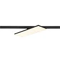 SLV 3-phase spot SIGHT PANEL DALI square, rotatable, DALI controllable IP20, black dimmable