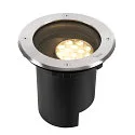 floor recessed luminaire DASAR® L DALI round, swivelling, asymmetrical, dimmable IP65/IP67, stainless steel dimmable