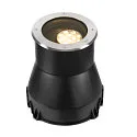 floor recessed luminaire DASAR® L DALI round, swivelling, asymmetrical, dimmable IP65/IP67, stainless steel dimmable
