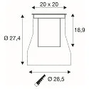 SLV floor recessed luminaire DASAR® L DALI swivelling, square, asymmetrical, dimmable IP65/IP67, stainless steel dimmable