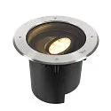 floor recessed luminaire DASAR® XL DALI round, swivelling, asymmetrical, dimmable IP65/IP67, stainless steel dimmable