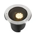 floor recessed luminaire DASAR® XL DALI round, swivelling, asymmetrical, dimmable IP65/IP67, stainless steel dimmable