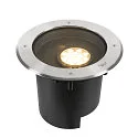 floor recessed luminaire DASAR® XL DALI round, swivelling, asymmetrical, dimmable IP65/IP67, stainless steel dimmable