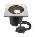 Luminaria empotrable en suelo DASAR® XL DALI giratorio, cuadrado, asimétrico, regulable IP65/IP67, acero inoxidable regulable