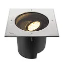 SLV Luminaria empotrable en suelo DASAR® XL DALI giratorio, cuadrado, asimétrico, regulable IP65/IP67, acero inoxidable regulable