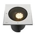 SLV Luminaria empotrable en suelo DASAR® XL DALI giratorio, cuadrado, asimétrico, regulable IP65/IP67, acero inoxidable regulable