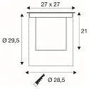 SLV Luminaria empotrable en suelo DASAR® XL DALI giratorio, cuadrado, asimétrico, regulable IP65/IP67, acero inoxidable regulable