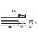 SLV Alimentación del sistema de iluminación en línea continua EASYLIGHT FEED OUT BOX (FOB) 300 5 25 WH 5 polos, conmutable