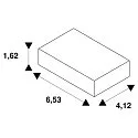 SLV Sistema de iluminación de fila continua tapa final EASYLIGHT WH mecánico, universal, blanco