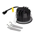 SLV Luminaria empotrable para techos NUMINOS® XS redondo, apto para puestos de trabajo VDU IP20, negro, blanco, barnizado regulable