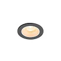 Luminaria empotrable para techos NUMINOS® XS redondo, apto para puestos de trabajo VDU IP20, negro, blanco, barnizado regulable