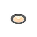 Luminaria empotrable para techos NUMINOS® XS redondo, apto para puestos de trabajo VDU IP20, negro, blanco, barnizado regulable