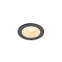 Luminaria empotrable para techos NUMINOS® XS redondo, apto para puestos de trabajo VDU IP20, negro, blanco, barnizado regulable
