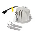 SLV Luminaria empotrable para techos NUMINOS® XS redondo, apto para puestos de trabajo VDU IP20, blanco, barnizado regulable