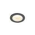 Luminaria empotrable para techos NUMINOS® XS redondo, apto para puestos de trabajo VDU IP20, negro, blanco, barnizado regulable