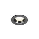 Luminaria empotrable para techos NUMINOS® XS apto para puestos de trabajo VDU IP20, negro regulable