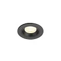Luminaria empotrable para techos NUMINOS® XS redondo, apto para puestos de trabajo VDU IP20, negro, barnizado regulable