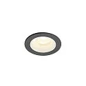 Luminaria empotrable para techos NUMINOS® XS redondo, apto para puestos de trabajo VDU IP20, negro, blanco, barnizado regulable