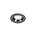 Luminaria empotrable para techos NUMINOS® XS apto para puestos de trabajo VDU IP20, negro regulable
