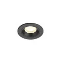 Luminaria empotrable para techos NUMINOS® XS redondo, apto para puestos de trabajo VDU IP20, negro, barnizado regulable