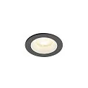 Luminaria empotrable para techos NUMINOS® XS redondo, apto para puestos de trabajo VDU IP20, negro, blanco, barnizado regulable