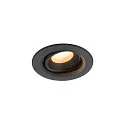 ceiling recessed luminaire NUMINOS® MOVE XS round, suitable for VDU workstation IP20, black, lacquered dimmable