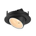 SLV Luminaria empotrable para techos NUMINOS® GIMBLE S redondo, apto para puestos de trabajo VDU IP20, negro, blanco