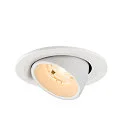 SLV ceiling recessed luminaire NUMINOS® GIMBLE S round, suitable for VDU workstation IP20, white, lacquered dimmable
