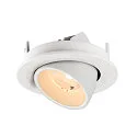 SLV ceiling recessed luminaire NUMINOS® GIMBLE S round, suitable for VDU workstation IP20, white, lacquered dimmable