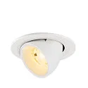 Luminaria empotrable para techos NUMINOS® GIMBLE S redondo, apto para puestos de trabajo VDU IP20, blanco, barnizado regulable