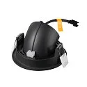 SLV Luminaria empotrable para techos NUMINOS® GIMBLE S redondo, apto para puestos de trabajo VDU IP20, negro, barnizado regulable