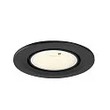 SLV ceiling recessed luminaire NUMINOS® GIMBLE S round, suitable for VDU workstation IP20, black, white, lacquered dimmable
