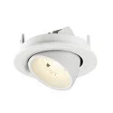 SLV Luminaria empotrable para techos NUMINOS® GIMBLE S redondo, apto para puestos de trabajo VDU IP20, blanco, barnizado regulable