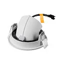 SLV Luminaria empotrable para techos NUMINOS® GIMBLE S redondo, apto para puestos de trabajo VDU IP20, blanco, barnizado regulable