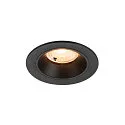 Luminaria empotrable para techos NUMINOS® S redondo, apto para puestos de trabajo VDU IP20, negro, barnizado regulable