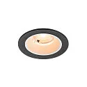 Luminaria empotrable para techos NUMINOS® S redondo, apto para puestos de trabajo VDU IP20, negro, blanco, barnizado regulable