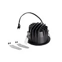 SLV Luminaria empotrable para techos NUMINOS® S redondo, apto para puestos de trabajo VDU IP20, negro, blanco, barnizado regulable