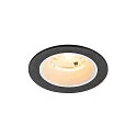 Luminaria empotrable para techos NUMINOS® S redondo, apto para puestos de trabajo VDU IP20, negro, blanco, barnizado regulable