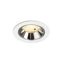 Luminaria empotrable para techos NUMINOS® S apto para puestos de trabajo VDU IP20, cromo, blanco regulable