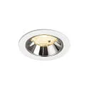 Luminaria empotrable para techos NUMINOS® S apto para puestos de trabajo VDU IP20, cromo, blanco regulable