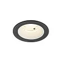 Luminaria empotrable para techos NUMINOS® S redondo, apto para puestos de trabajo VDU IP20, negro, blanco, barnizado regulable