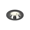 Luminaria empotrable para techos NUMINOS® S apto para puestos de trabajo VDU IP20, cromo, negro regulable