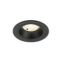 Luminaria empotrable para techos NUMINOS® S redondo, apto para puestos de trabajo VDU IP20, negro, barnizado regulable