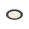 Luminaria empotrable para techos NUMINOS® S redondo, apto para puestos de trabajo VDU IP20, negro, blanco, barnizado regulable