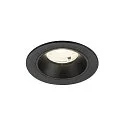 ceiling recessed luminaire NUMINOS® S round, suitable for VDU workstation IP20, black, lacquered dimmable