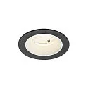 Luminaria empotrable para techos NUMINOS® S redondo, apto para puestos de trabajo VDU IP20, negro, blanco, barnizado regulable