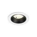 Luminaria empotrable para techos NUMINOS® S apto para puestos de trabajo VDU IP20, negro, blanco regulable
